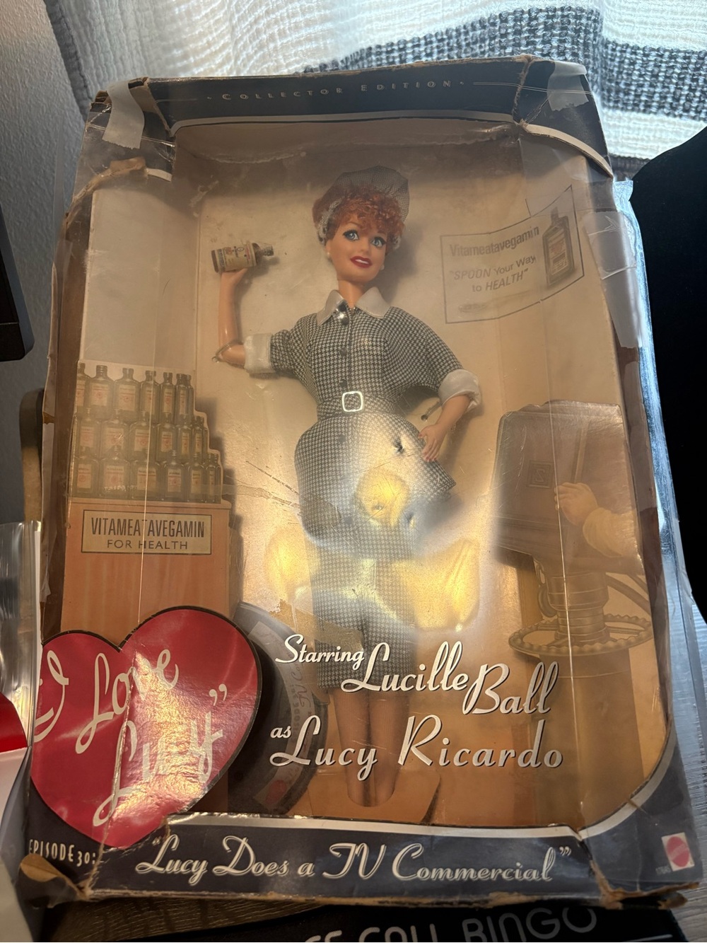 Lucille Ball as Lucy Ricardo Doll - Blue Gingham Dress commercial Lucy